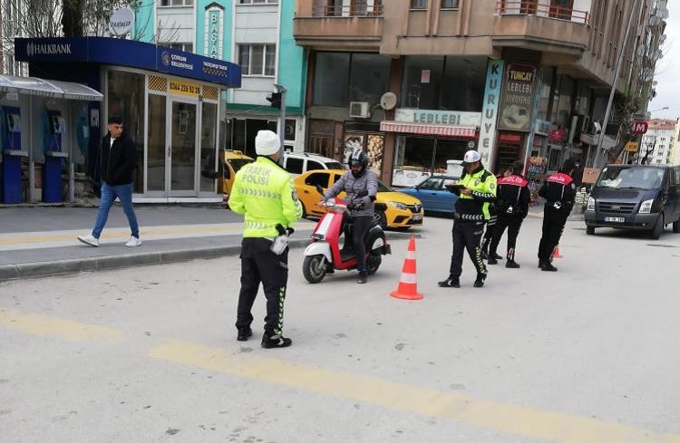 Çorum’da motosikletler denetlendi!
