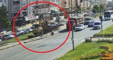 Üzücü kaza güvenlik kamerasında!
