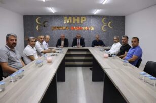 Sendika başkanları ile bir araya geldi