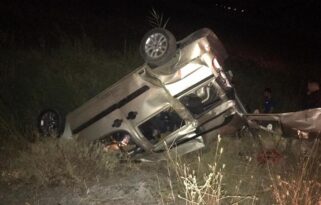 Kazadan sonra tarlaya uçtu!