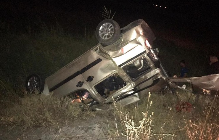 Kazadan sonra tarlaya uçtu!