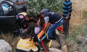 Kontrolden çıkarak şarampole devrildi