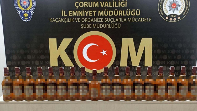Gümrük kaçağı içkiler yakalandı