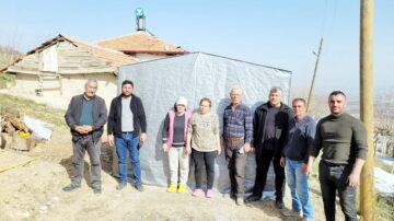Kuşsaray Köyünden çadır yardımı