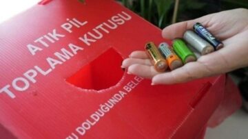 Okullarda bir buçuk ton atık pil toplandı