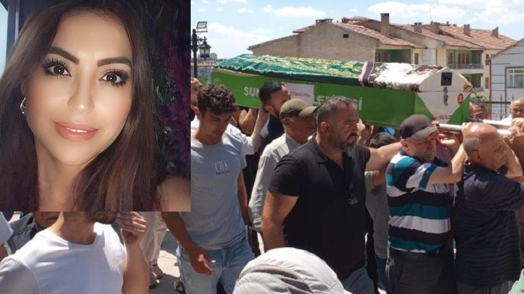 Genç kadın gözyaşlarıyla toprağa verildi