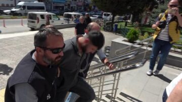 Cinayet zanlısı adliye’ye sevk edildi