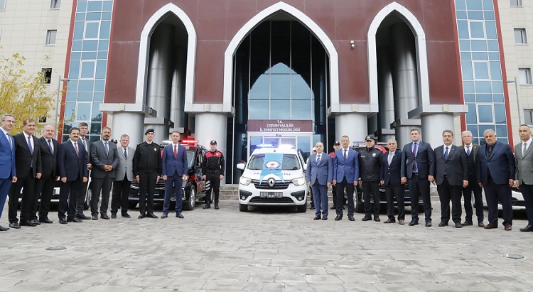 Çorum emniyet teşkilatına 7 yeni araç