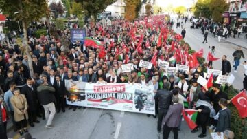 Çorum’da Filistin’e destek yürüyüşü