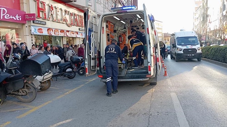 Kazada motosiklet sürücüsü yaralandı