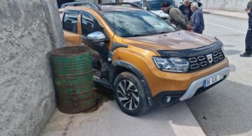 Kaza yapan cip bahçeye girdi!