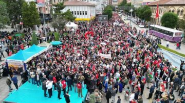 Çorum’da özgür Filistin için yürüdüler