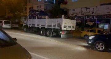 Plakasız kamyona ceza yağdı!