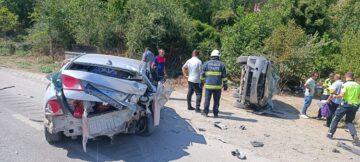 Kazada otomobiller bu hale geldi!