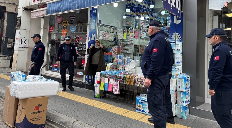 Kaldırım işgalleri için denetimler sürüyor