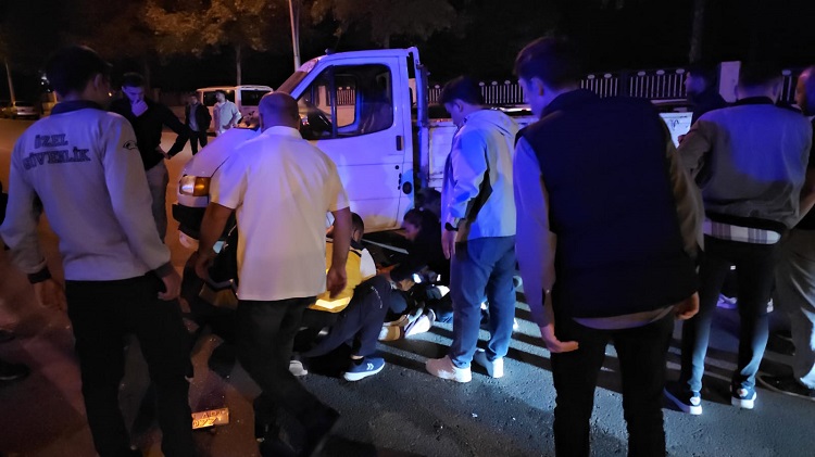 Motosiklet sürücüsü kazada yaralandı