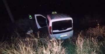 Kontrolden çıktı şarampole uçtu!