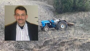 Devrilen traktörün sürücüsü öldü