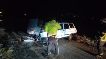 Alkollü sürücü kazada yaralandı