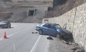 İstinat duvarına çarptı kurtarılamadı