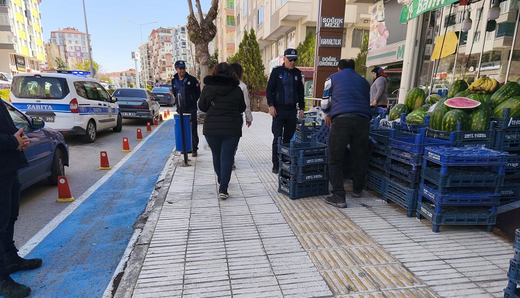 Çorum’da kaldırım işgaline sıkı denetim