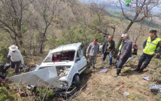 Otomobil şarampole uçtu:3 yaralı