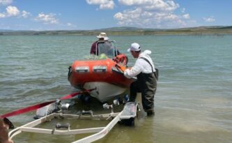 Çorum’da barajdan 2 bin 600 metre ağ çıktı