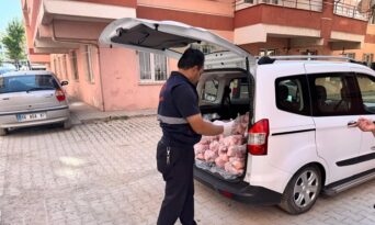 Kurban payları ailelere ulaştırıldı