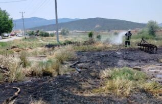 Çorum’da korkutan arazi yangını