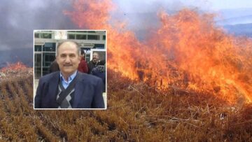 Yangını söndürmek istedi ama olmadı!