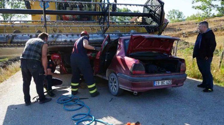 Biçerdöverin altında kalarak can verdi