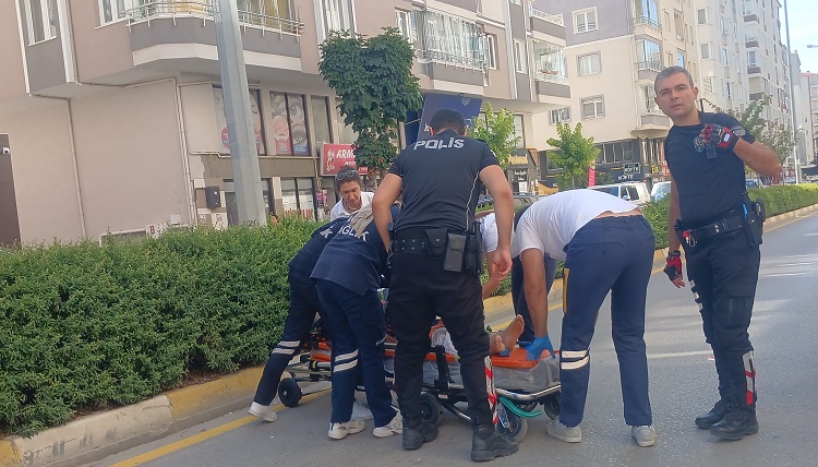 Aracın çarptığı yaya yaralandı