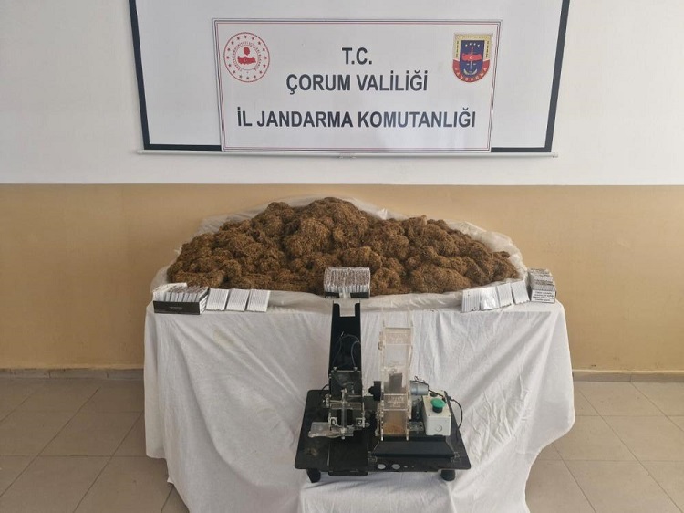 Çorum’da binlerce makaron ele geçirildi