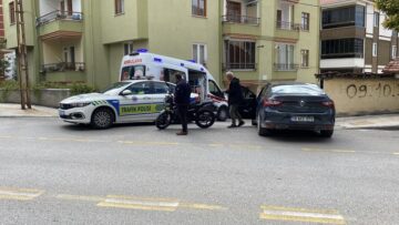 Kazada motosiklet sürücüsü yaralandı