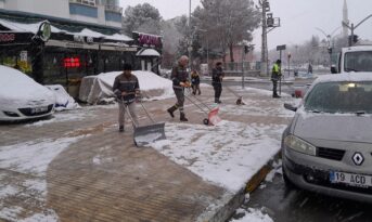 Çorum Belediyesi karla mücadeleye hazır