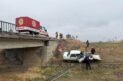 Otomobil köprüden düştü:1 yaralı