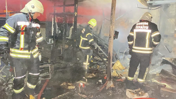 Halı yıkamada çıkan yangın korkuttu