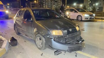 Otomobil ile motosiklet çarpıştı: 1 yaralı