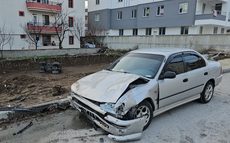 ATV kazasında baba ve kızı yaralandı