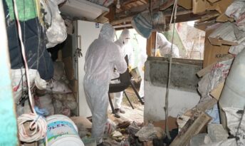 Çorum’da bir evden 4 kamyon çöp çıkarıldı