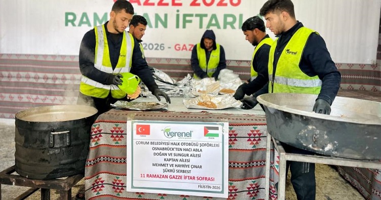 Çorumlu şoförlerden Gazze’ye destek
