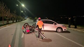 16 yaşındaki motosikletli yaralandı