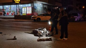 Motosiklet sürücüsü ağır yaralandı